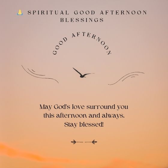greetings good afternoon blessings