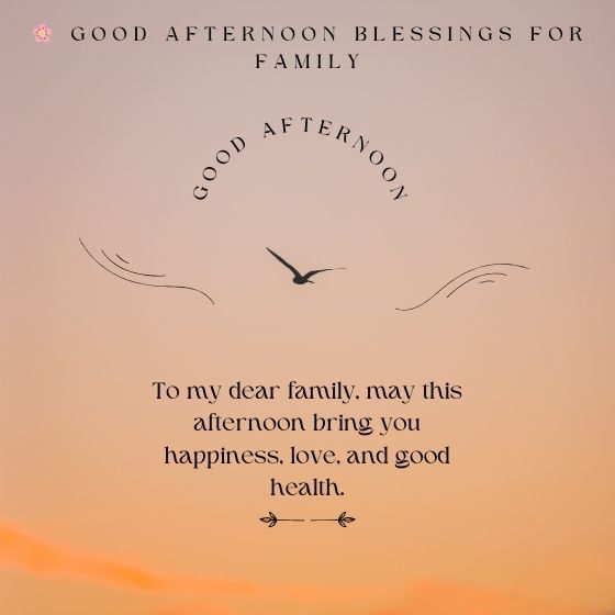 greetings good afternoon blessings