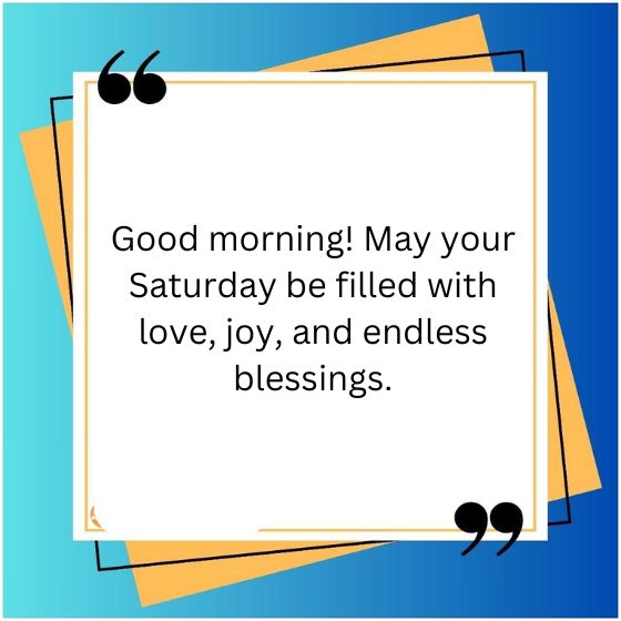 saturday blessings