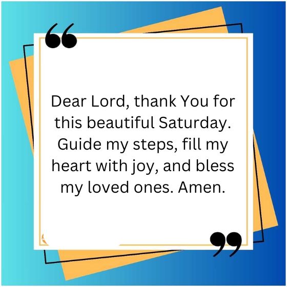 saturday blessings